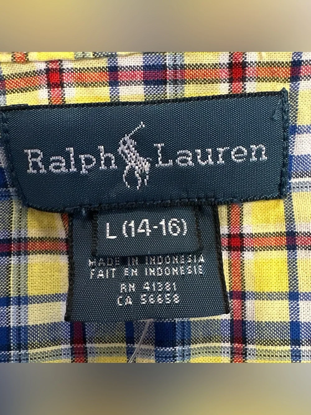 Ralph Lauren button-down boy’s shirt size L(14-16)